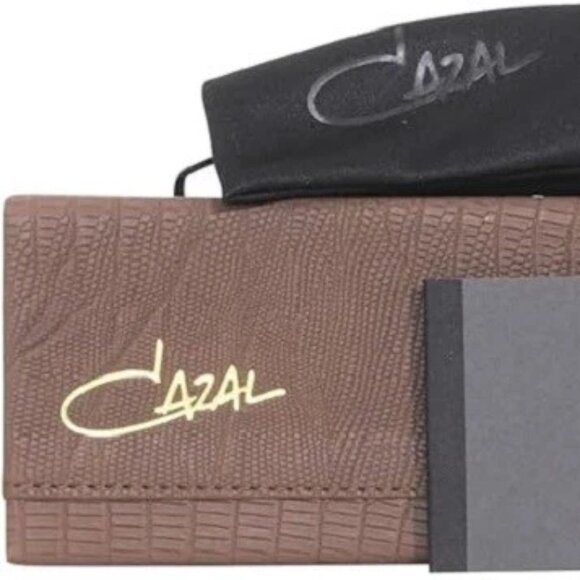 Cazal Legends Sunglasses Patterned Sun Glasses Case Semi Hard Brown NEW